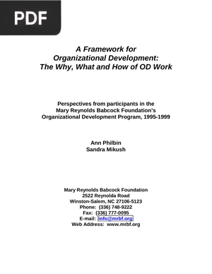 A Framework for Organizational Development: The Why, What and How of OD Work (inglés)