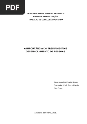 A Importância do entrenamento de desenvolvimento de pessoas (Portugués)