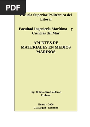 Apuntes de materiales en medios marinos