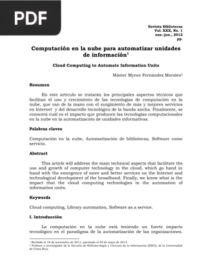 Computación en la nube para automatizar unidades de información