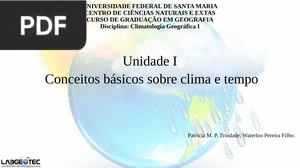 Conceitos básicos sobre clima e tempo (Portugués) (Presentación)