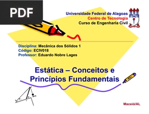 Estática. Conceitos e Conceitos e Princípios Fundamentais (Portugués) (Presentación)