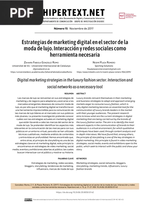 Estrategias de marketing digital en el sector de la moda de lujo