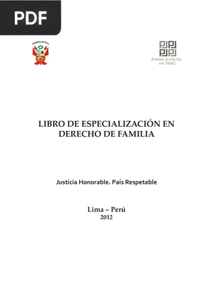 Libro de Especialización en Derecho de Familia