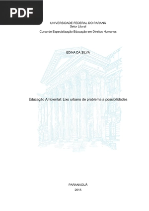 Lixo: grave problema ambiental (Portugués) (Artículo)