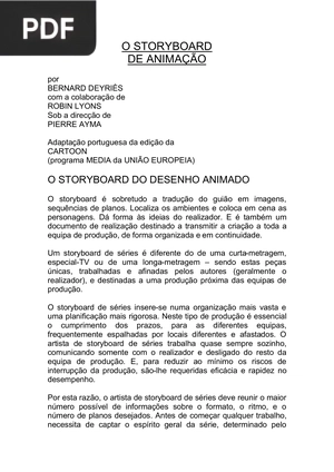 O storyboard de animaçao (Portugués)