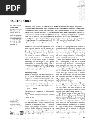 Pediatric shock (Inglés)