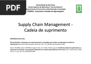 Supply Chain Management. Cadeia de suprimento (Portugués) (Presentación)