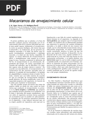 Mecanismos de envejecimiento celular (Articulo)