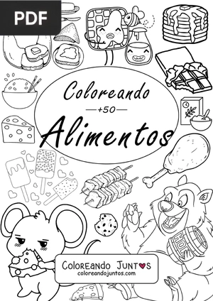 Libro de Alimentos para Colorear