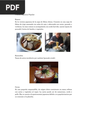 Comida Japonesa Popular (Artículo)