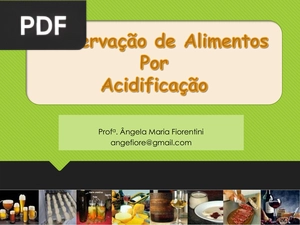 Conservação de Alimentos por Acidificação (Portugués) (Presentación)