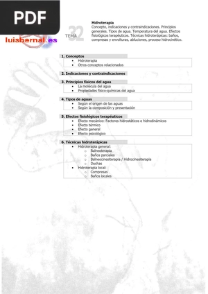 Hidroterapia Concepto, indicaciones y contraindicaciones (Articulo)