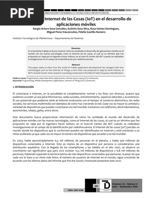 Impacto del Internet de las Cosas (IoT) en el desarrollo de aplicaciones móviles (Articulo)