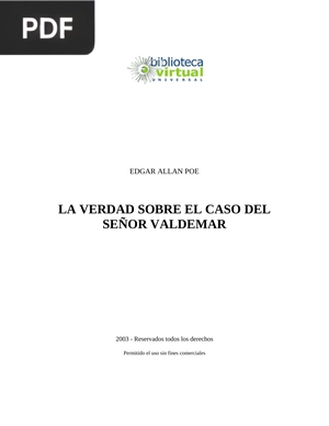 La verdad sobre el caso del señor Valdemar