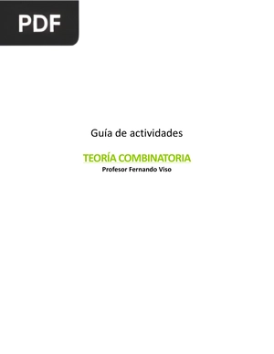 Guía de actividades.  Teoría combinatoria