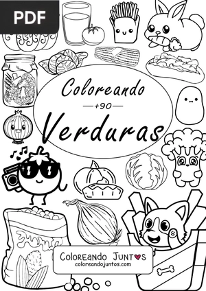 Libro de Verduras para Colorear