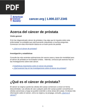 Acerca del cáncer de próstata