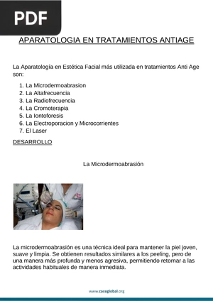 Aparatología en tratamientos Antiage