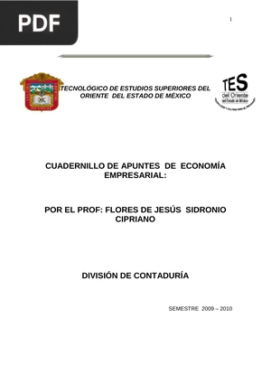 Cuadernillo de apuntes de Economía Empresarial