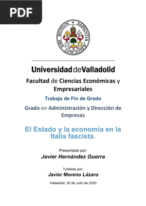 El Estado y la economía en la Italia fascista.