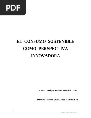 El consumo sostenible como perspectiva innovadora