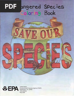 Endangered Species Coloring Book (inglés)