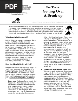 For Teens: Getting Over A Break-up