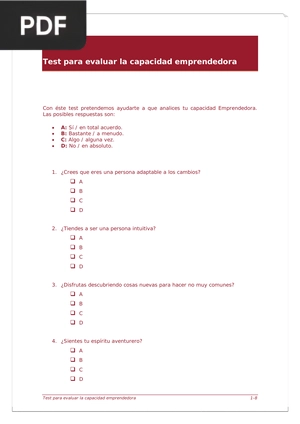 Test para evaluar la capacidad emprendedora (Artículo)