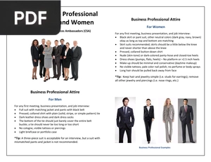 A Quick Guide to Professional Dress for Men and Women