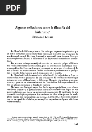 Algunas reflexiones sobre la filosofía del hitlerismo (Artículo)