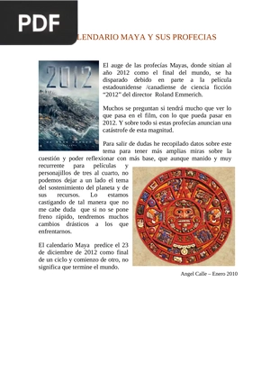 El Calendario Maya y sus profecias