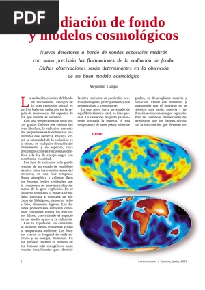 Radiación de fondo y modelos cosmológicos (Articulo)