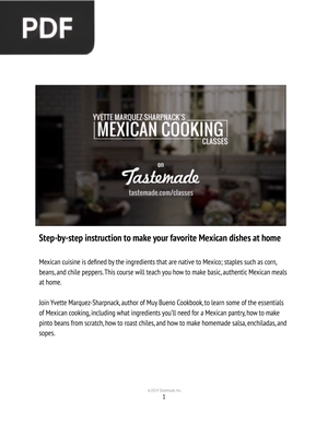 Step-by-step instruction to make your favorite Mexican dishes at home (Artículo) (Inglés)