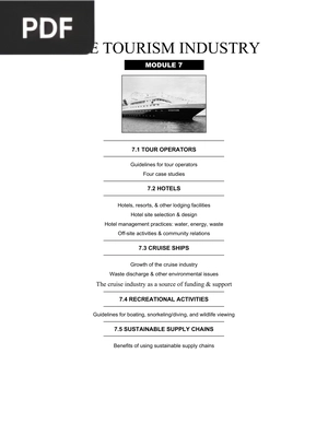 The tourism industry (Inglés)