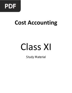 Cost Accounting (Inglés)