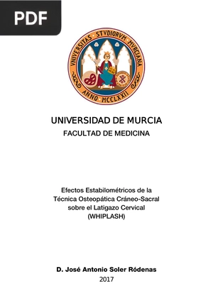 Efectos Estabilométricos de la Técnica Osteopática Cráneo-Sacral sobre el Latigazo Cervical