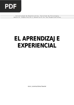 El aprendizaje experiencial