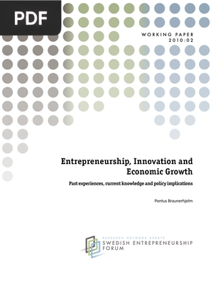 Entrepreneurship, Innovation and Economic Growth (Inglés)