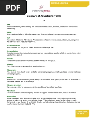 Glossary of Advertising Terms (Inglés)