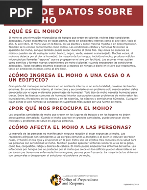 Hoja De Datos Sobre El Moho (Articulo)