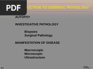 Introduction to general pathology (Inglés) (Presentación)