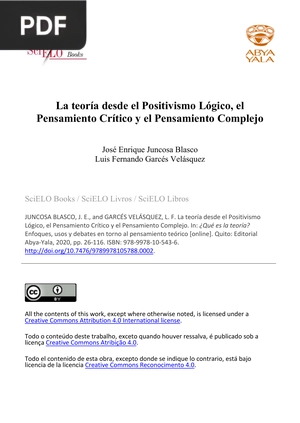 La teoría desde el Positivismo Lógico, el Pensamiento Crítico y el Pensamiento Complejo