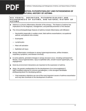 Section 2, Definition, Pathophysiology and Pathogenesis of Asthma, and Natural History of Asthma (Inglés)