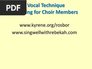 Vocal Technique Training for Choir Members