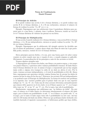 Notas de Combinatoria (Articulo)