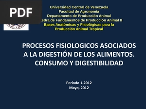 Procesos fisiológicos asociados a la digestión de los alimentos (Presentación)