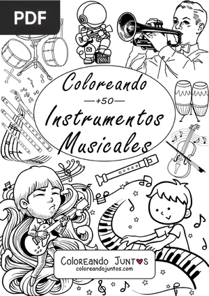 Libro de Instrumentos Musicales para Colorear