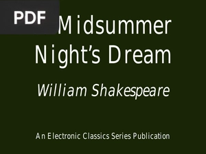 A Midsummer Night's Dream (Inglés)