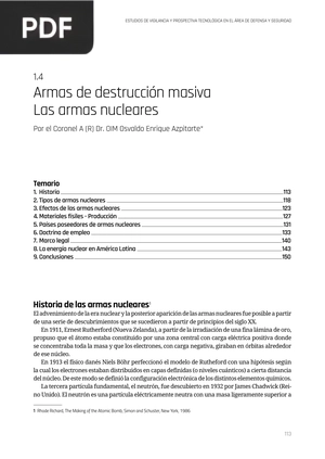 Armas de destrucción masiva Las armas nucleares